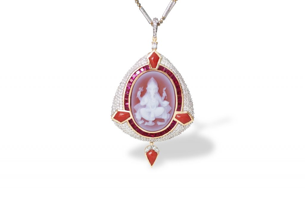 Ganesha Cameo Pendant