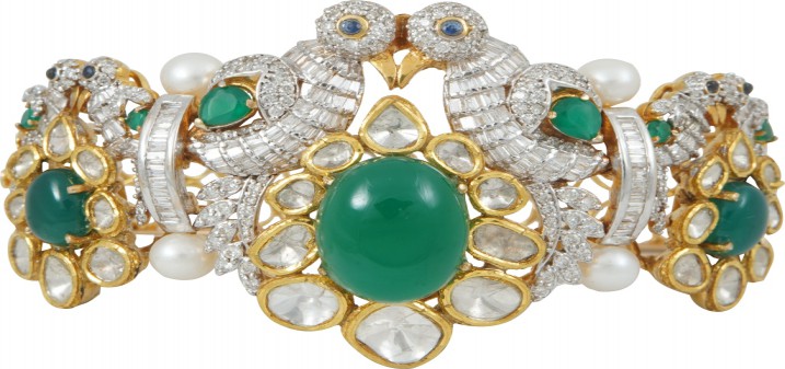 Bird_Motif_Diamond_Emerald__Bracelet