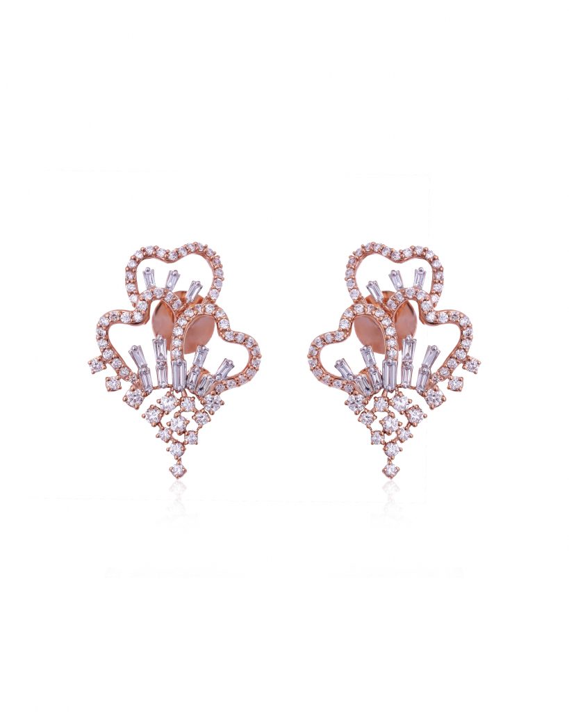 Copper gold earrings by Irasva