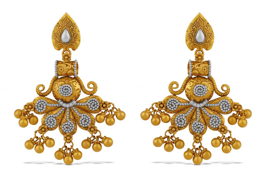 Yellow gold earrings by TBZ - The Original