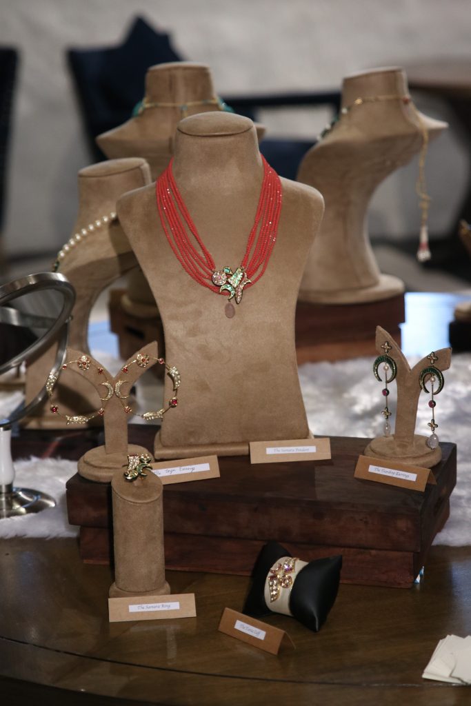 Zoya Earring, samara pendant, Samara ring and Tansa cuff