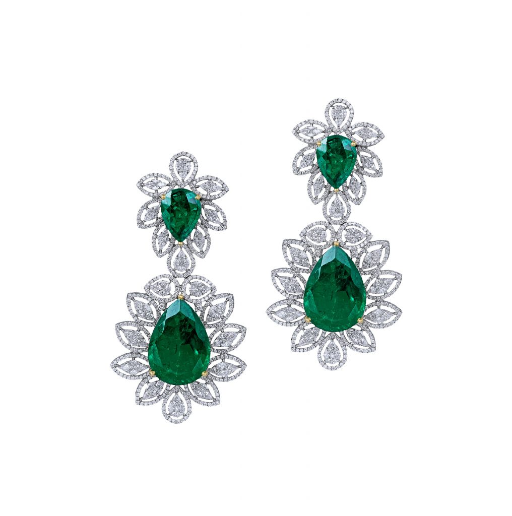Emerald Diamond Earrings