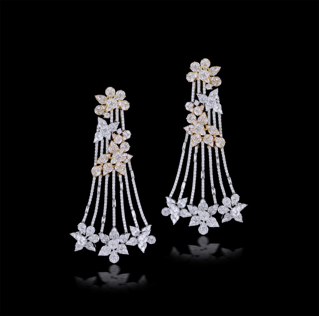 Long Diamond Earrings by Rajesh Tulsiani Fine Jewellery