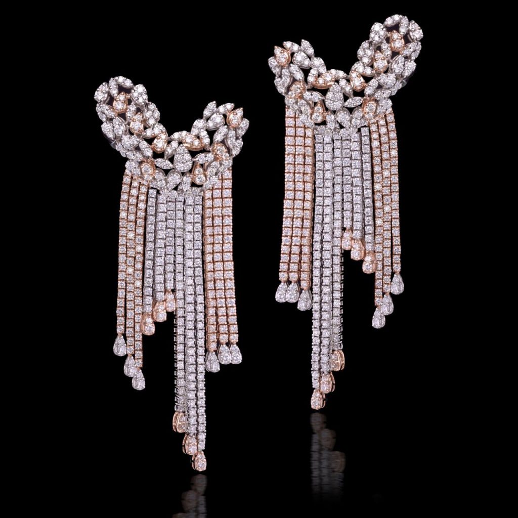 Long Diamond Earrings by Rajesh Tulsiani Fine Jewellery