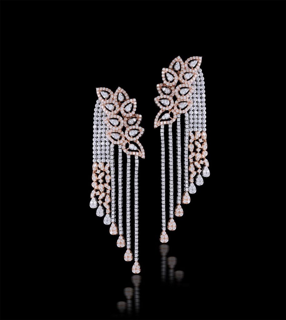 Long Diamond Earrings by Rajesh Tulsiani Fine Jewellery