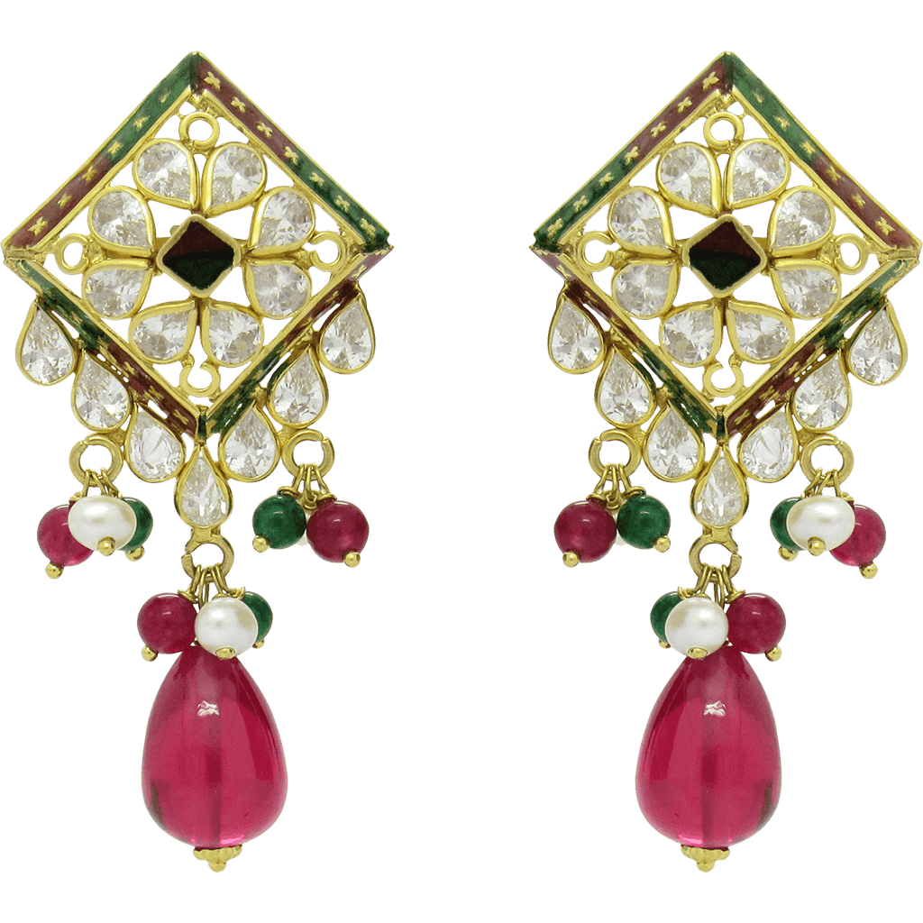 earrings by RC Bafna Jewellers