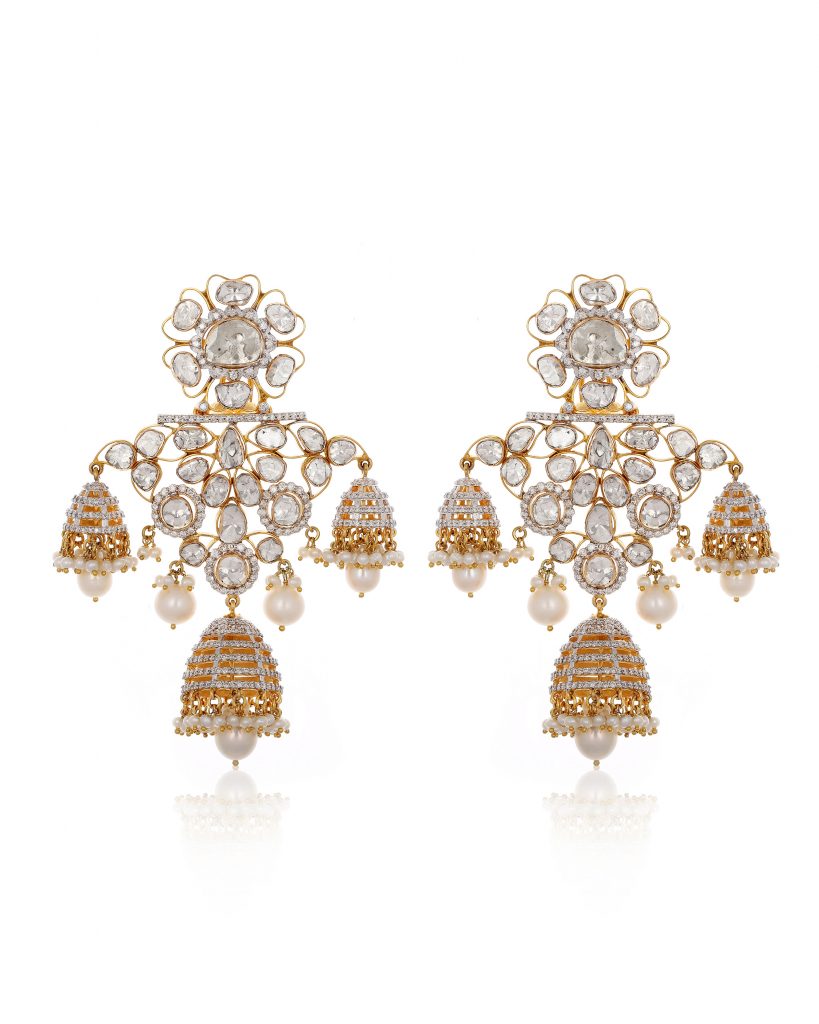 Polki Earrings by Rajesh Tulsiani Fine Jewellery 