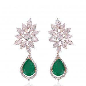 emerald diamond earrings