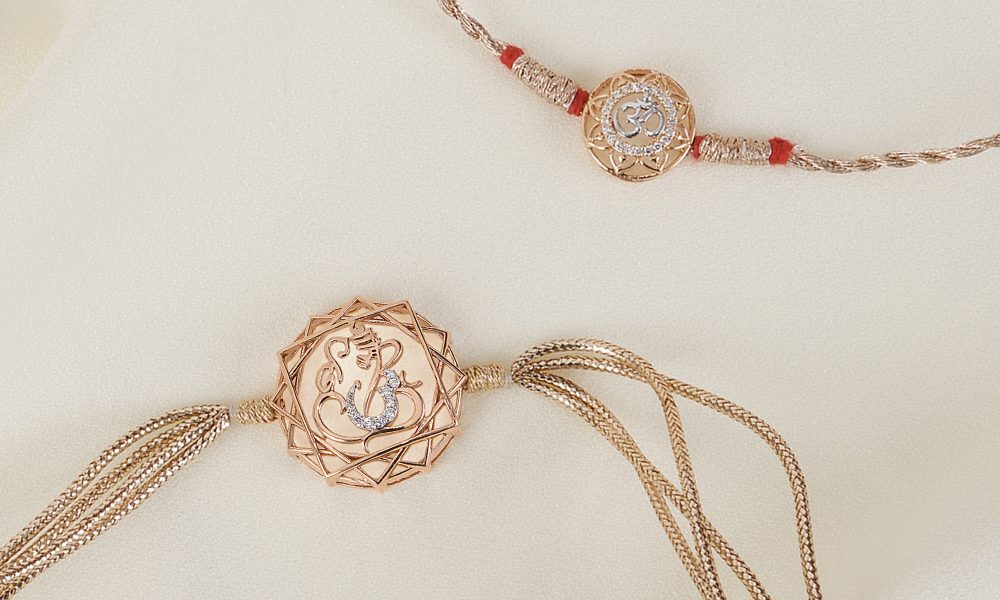 Precious Anmol Rakhi with Ganpati and Om Motifs