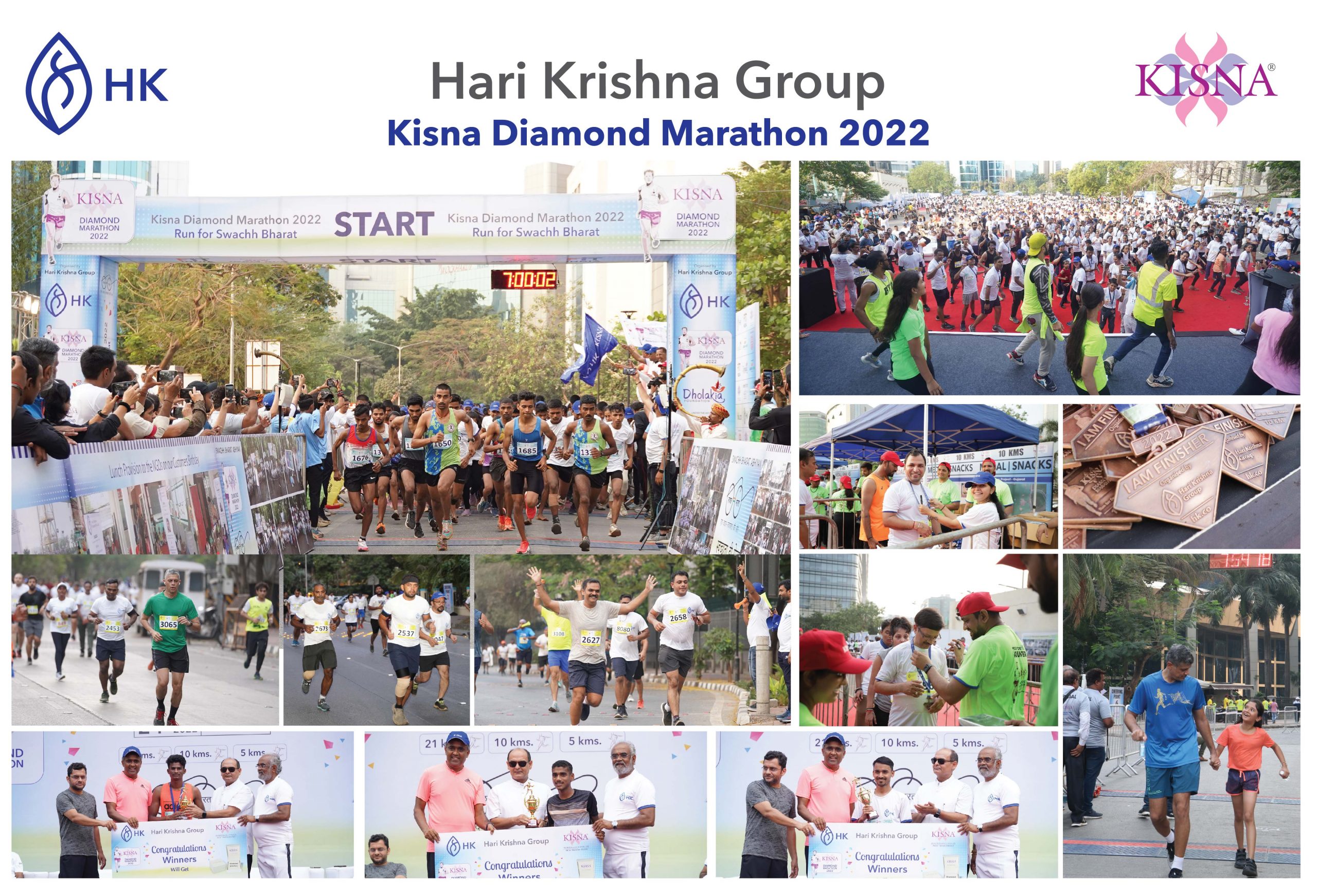 Hari Krishna Exports organized a run for Swachh Bharat under the 6th Edition of the Kisna Diamond Marathon