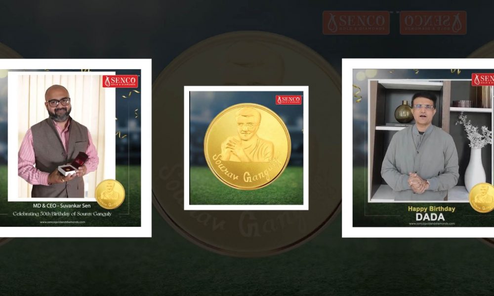 SENCO Gold and Diamonds creates instant demand around Sourav Ganguly’s birthday with limited edition gold coin