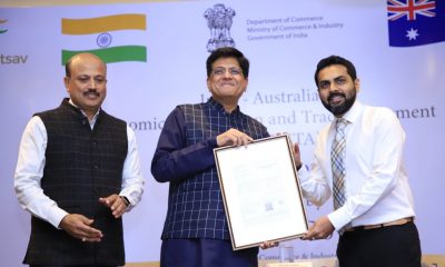 Piyush Goyal flags off the first consignment under India-Australia ECTA from Mumbai