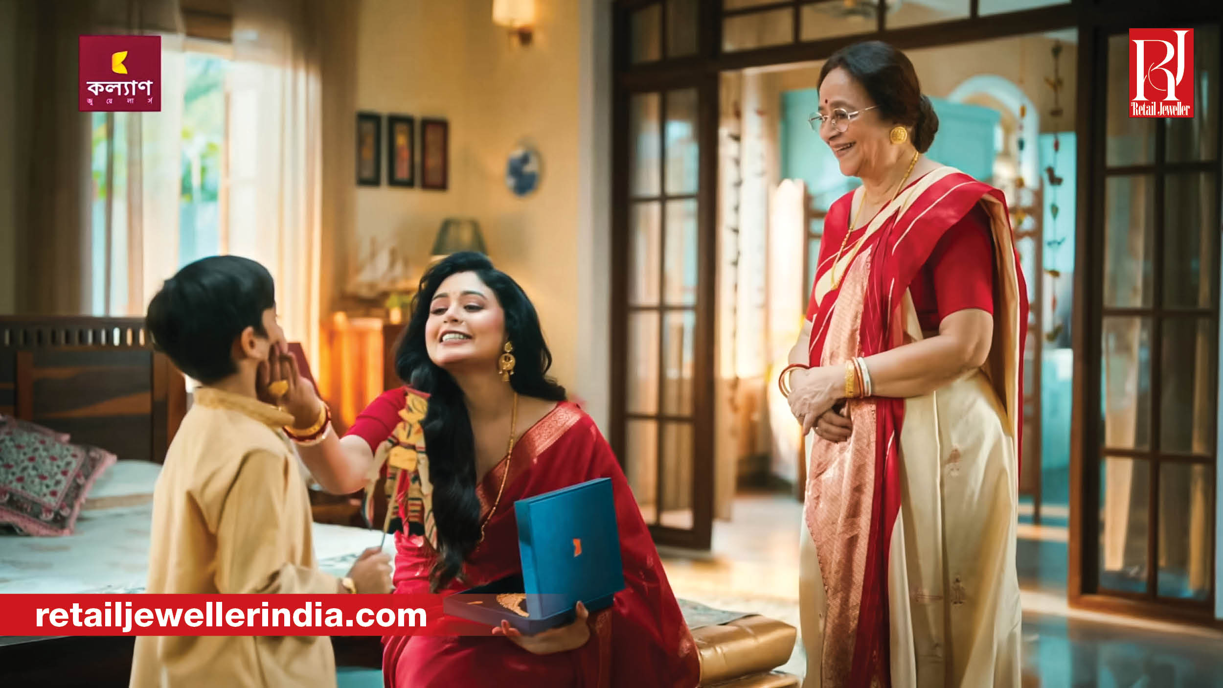Ritabhari Chakraborty in Kalyan Jewellers Poila Boishakh campaign highlighting Bengali tradition and gold jewellery