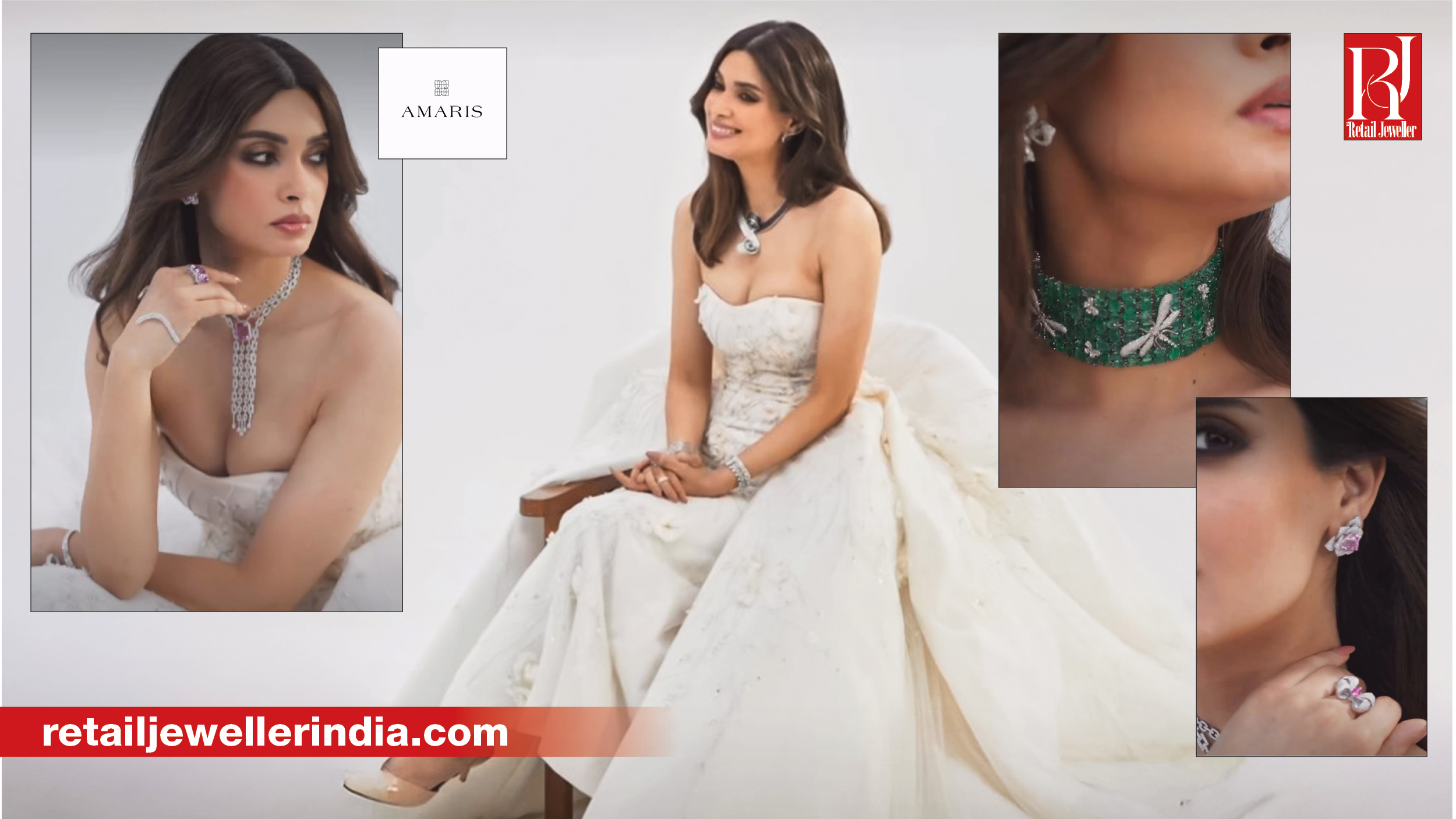 Diana Penty in Amaris bridal jewellery campaign