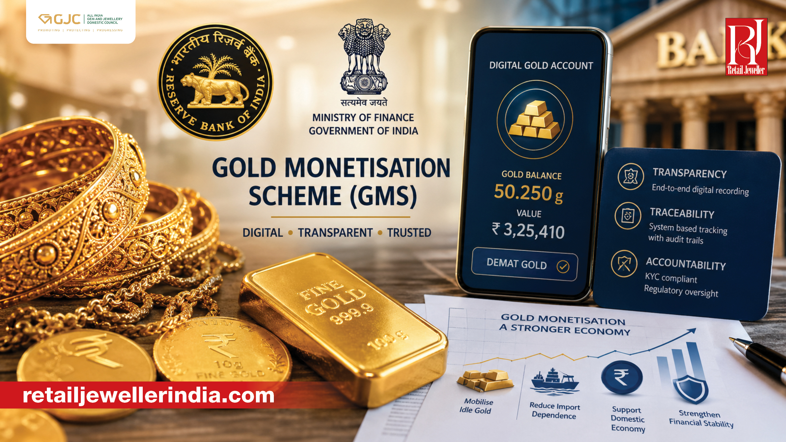 The All India Gem and Jewellery Domestic Council (GJC) has stepped up engagement with the Reserve Bank of India and the Ministry of Finance to drive a comprehensive revamp