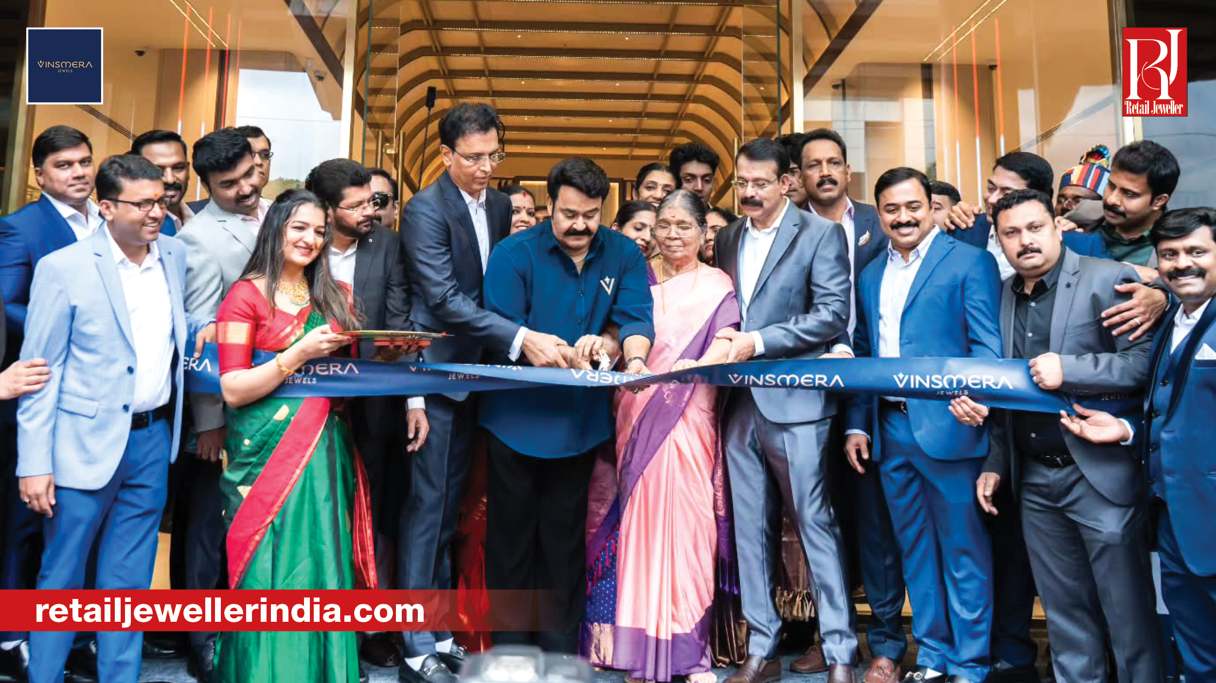 Mohanlal inaugurates Vinsmera Jewels’ new MG Road showroom in Kochi as the brand expands its Kerala retail network.