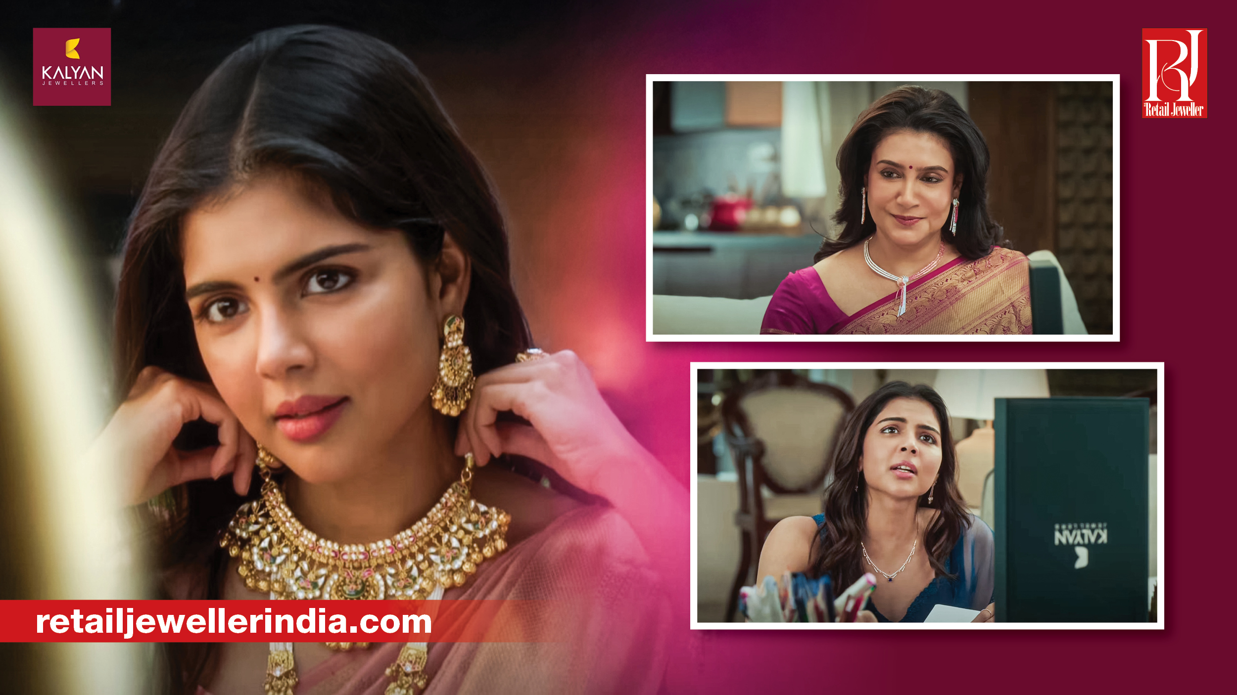 Kalyani Priyadarshan and Lissy Lakshmi feature in Kalyan Jewellers' old gold exchange campaign film.