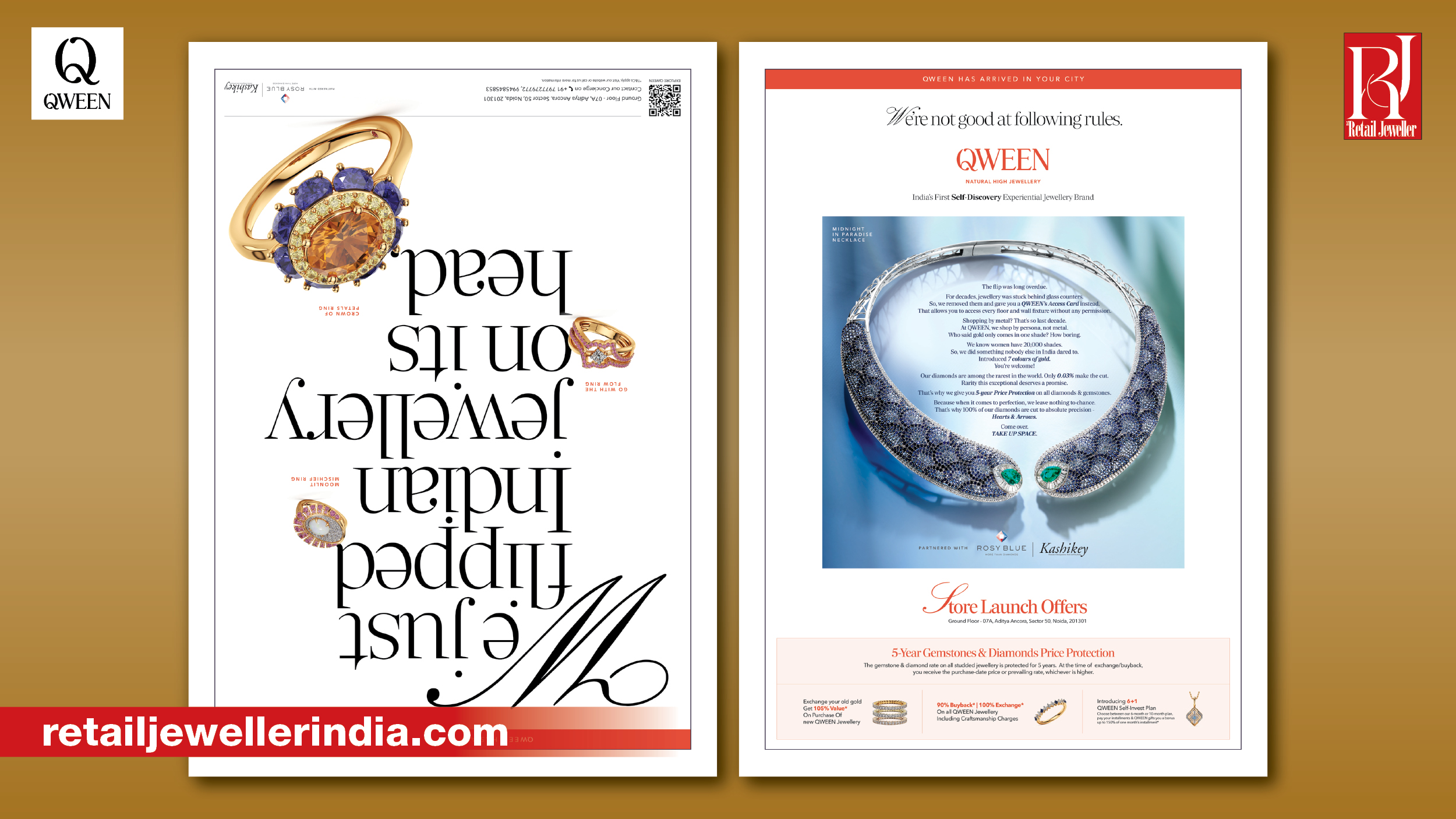 Qween launches in Noida with an upside-down print campaign challenging traditional jewellery advertising and retail conventions.