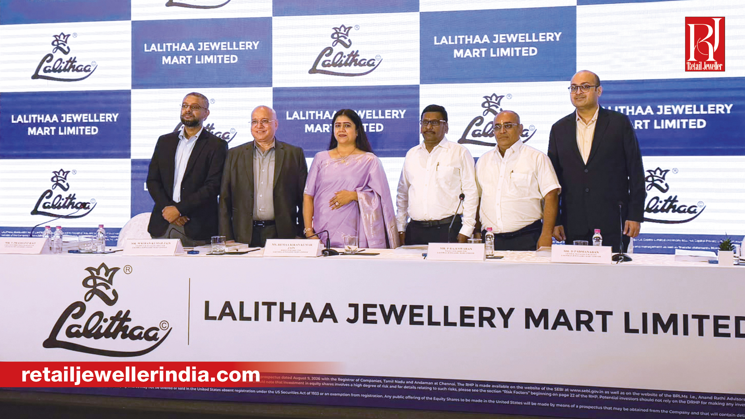 Lalithaa Jewellery Mart Limited has formally announced its Rs 1,700 crore initial public offer (IPO), with the issue set to open for subscription on August 17, 2026 and close on August 19, 2026