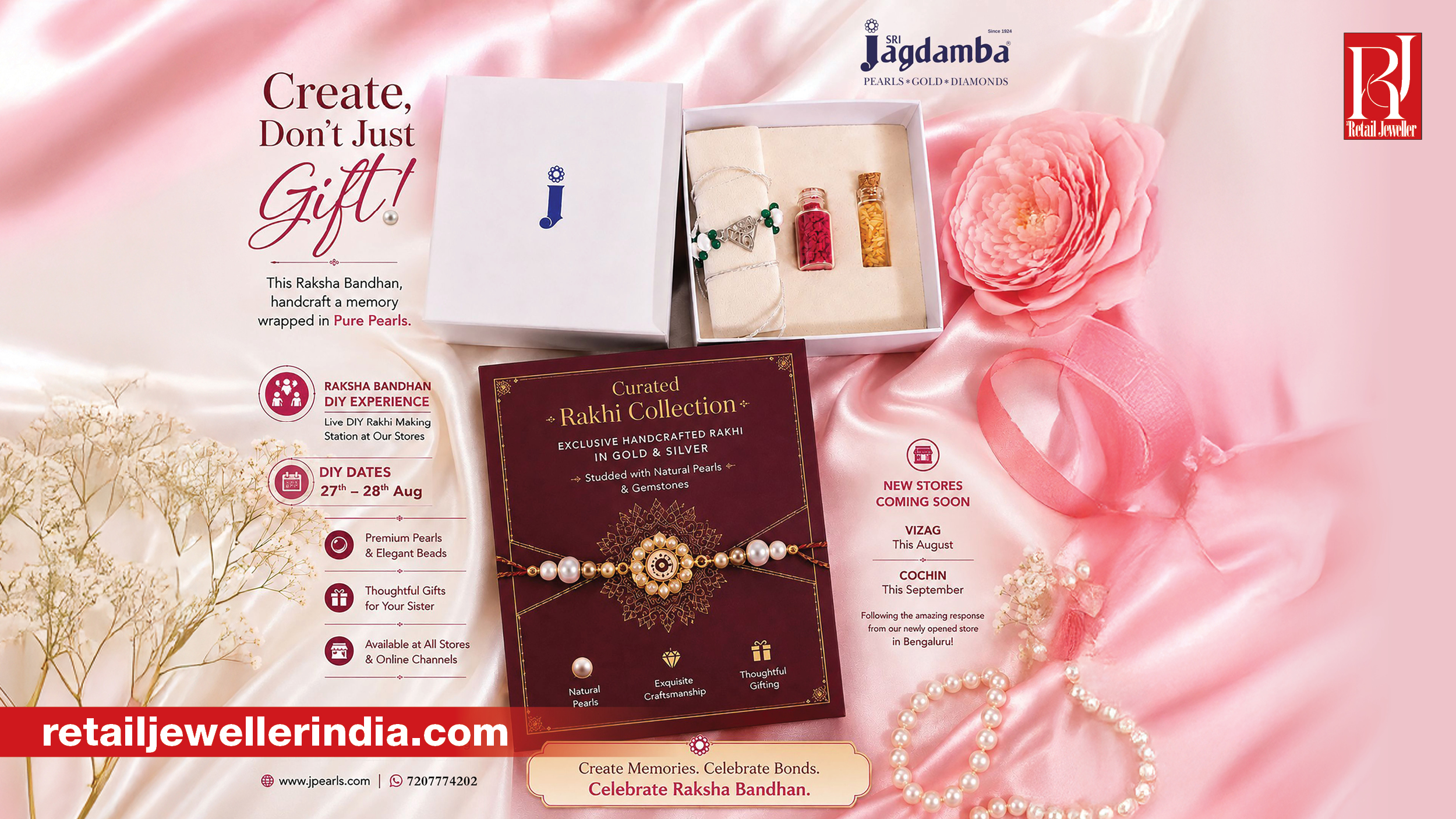 Sri Jagdamba Pearls launches an in-store DIY pearl Rakhi experience for customers during Raksha Bandhan