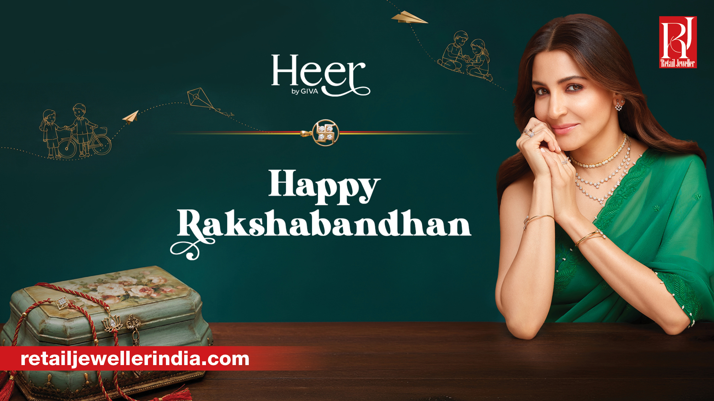 Anushka Sharma features in Heer by GIVA's #YaadonKaPitaraWithHeer Raksha Bandhan jewellery campaign.