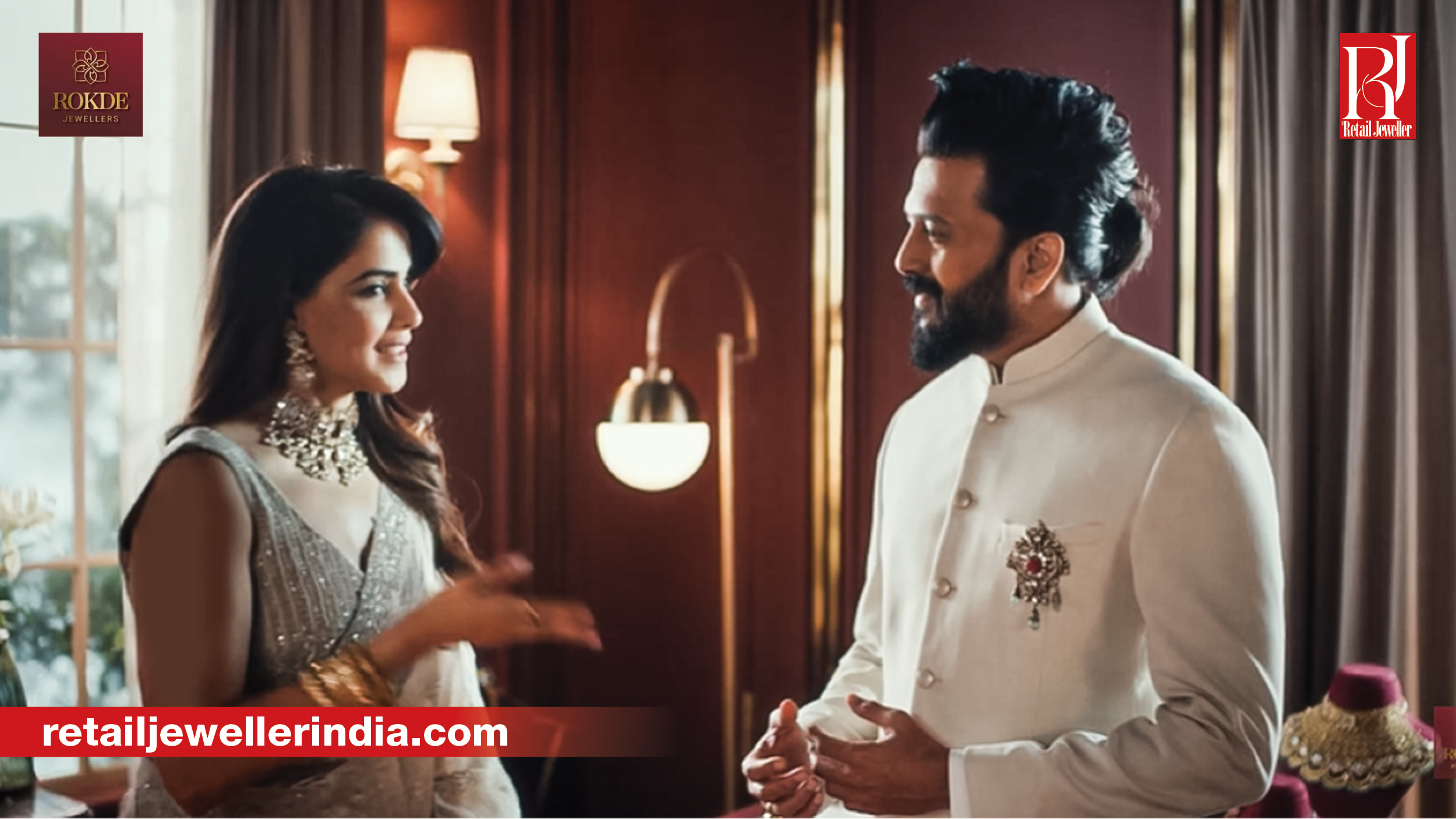 Riteish and Genelia Deshmukh feature in Rokde Jewellers' new brand campaign supporting its national growth plans.