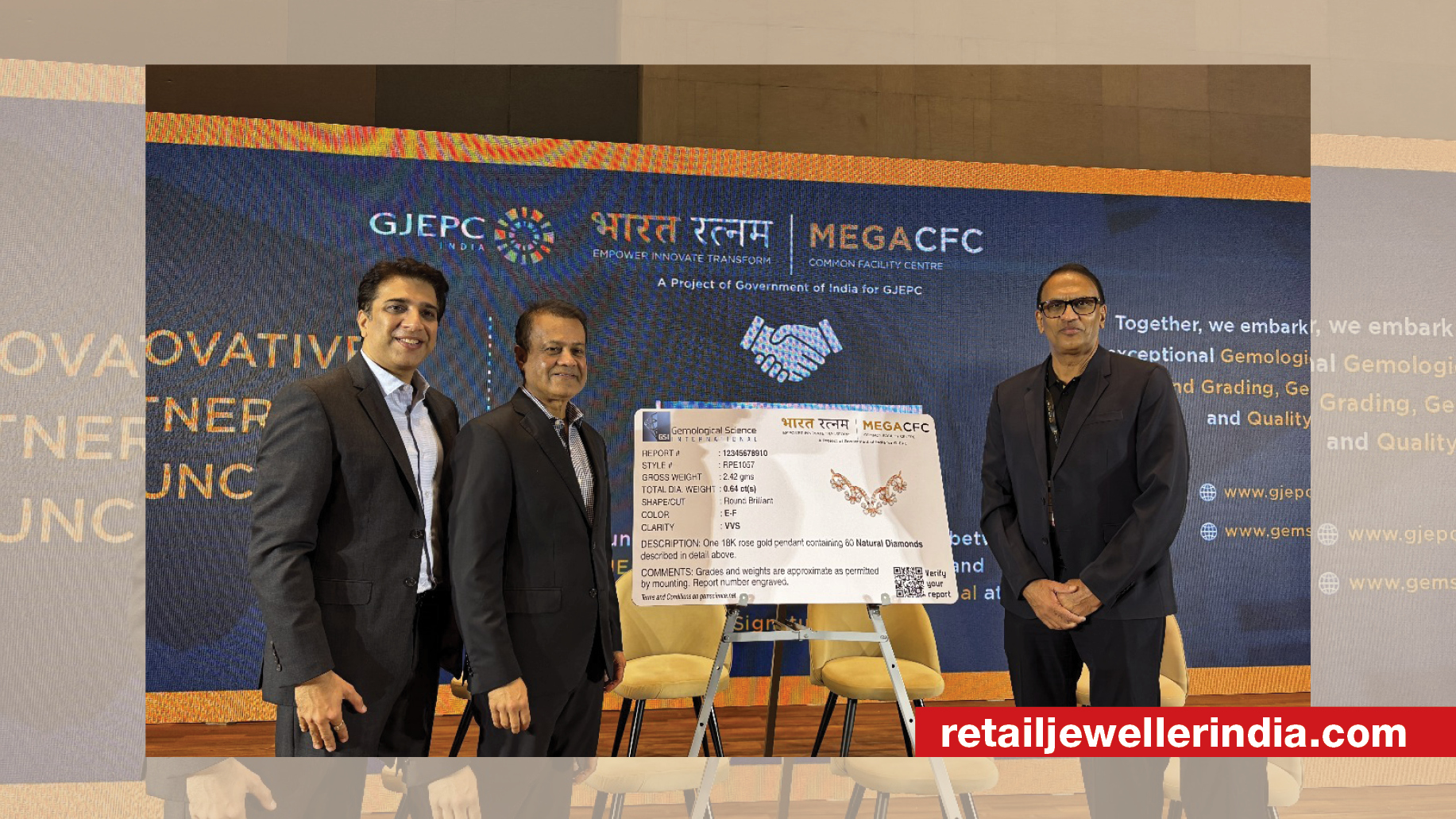 GSI collaborates with Bharat Ratnam - Mega CFC to set up jewellery lab facility