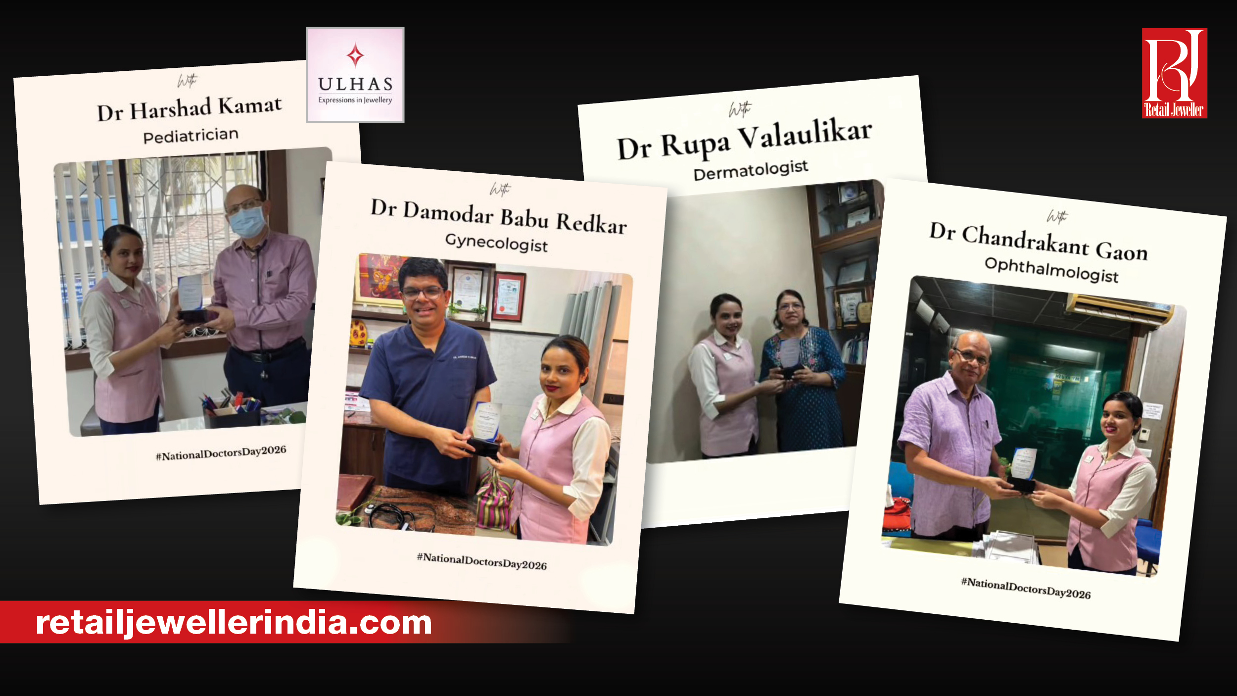 Ulhas Jewellers honours doctors in Margao and South Goa during its Jewels of Healthcare campaign.