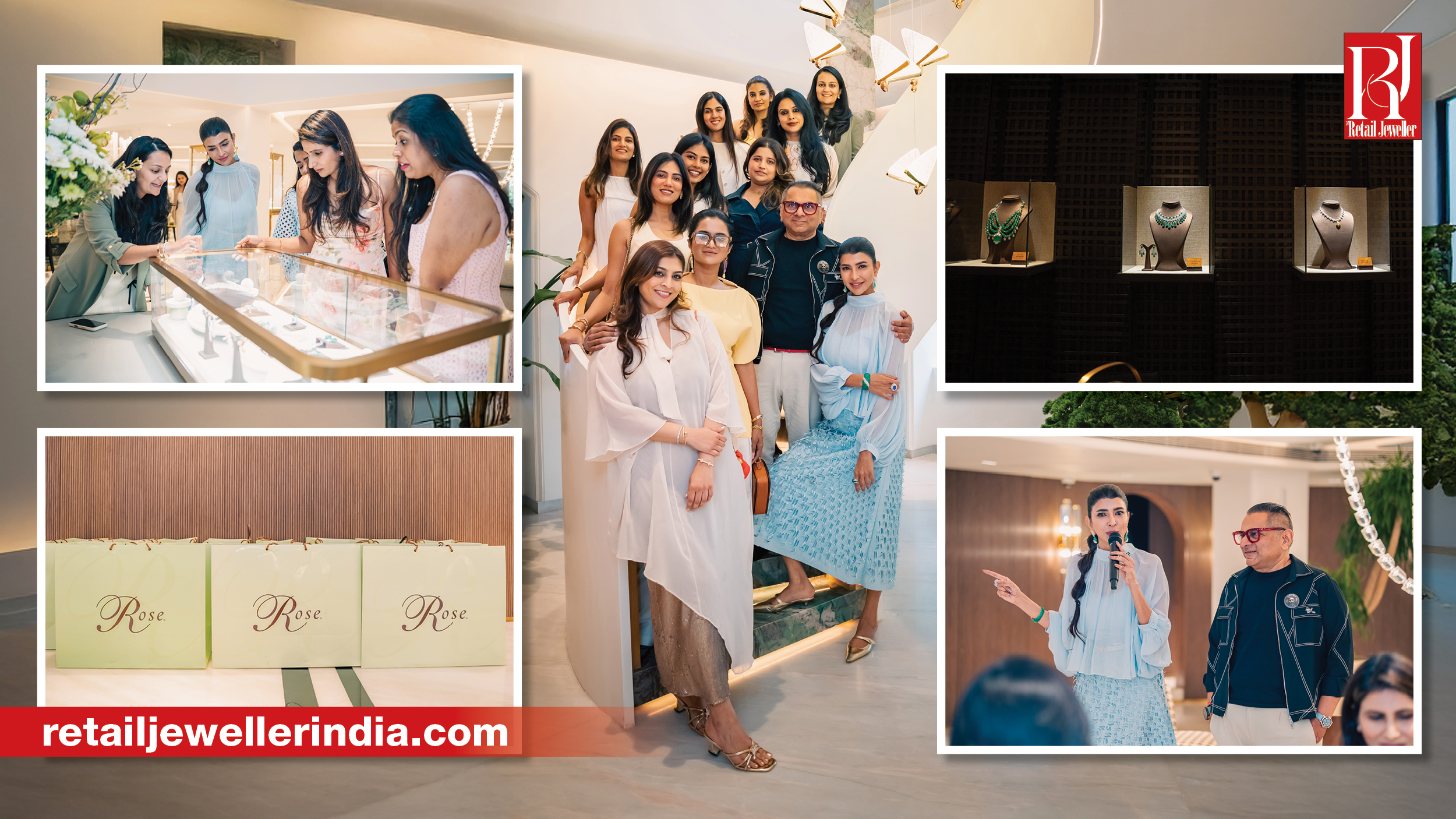 Biren Vaidya and Lakshmi Manchu at House of Rose's exclusive Hyderabad soirée for luxury jewellery clients.
