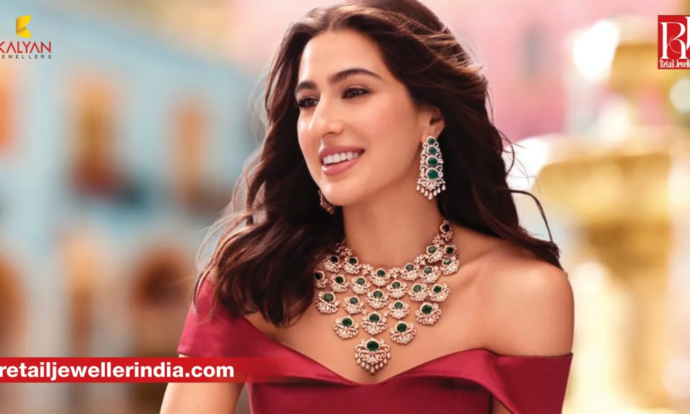 Sara Ali Khan announced as the newest brand ambassador for Kalyan Jewellers, joining Amitabh Bachchan and Katrina Kaif.