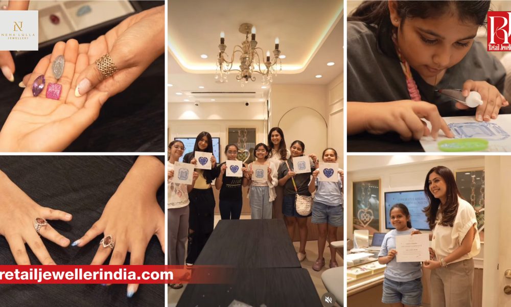 Teenagers explore diamonds, gemstones and jewellery craftsmanship at Neha Lulla Jewellery's Young Diamantaire workshop.