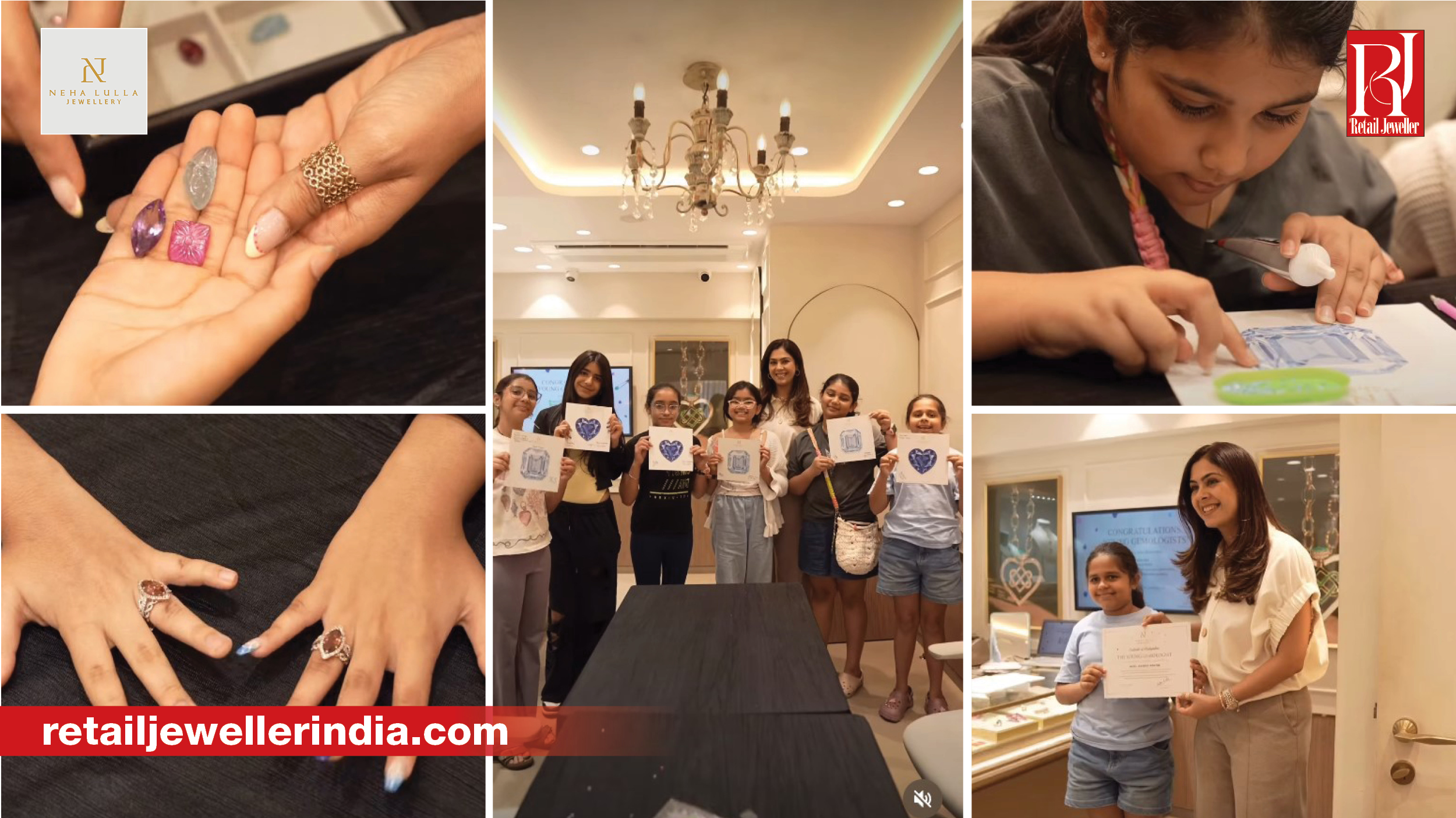 Teenagers explore diamonds, gemstones and jewellery craftsmanship at Neha Lulla Jewellery's Young Diamantaire workshop.