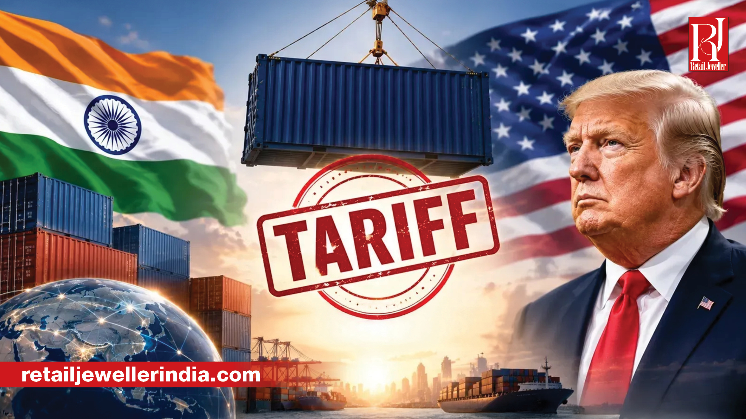 India’s gem and jewellery exports to the United States face a cost increase following the imposition of a 10% tariff under Section 301, effective 24 July 2026
