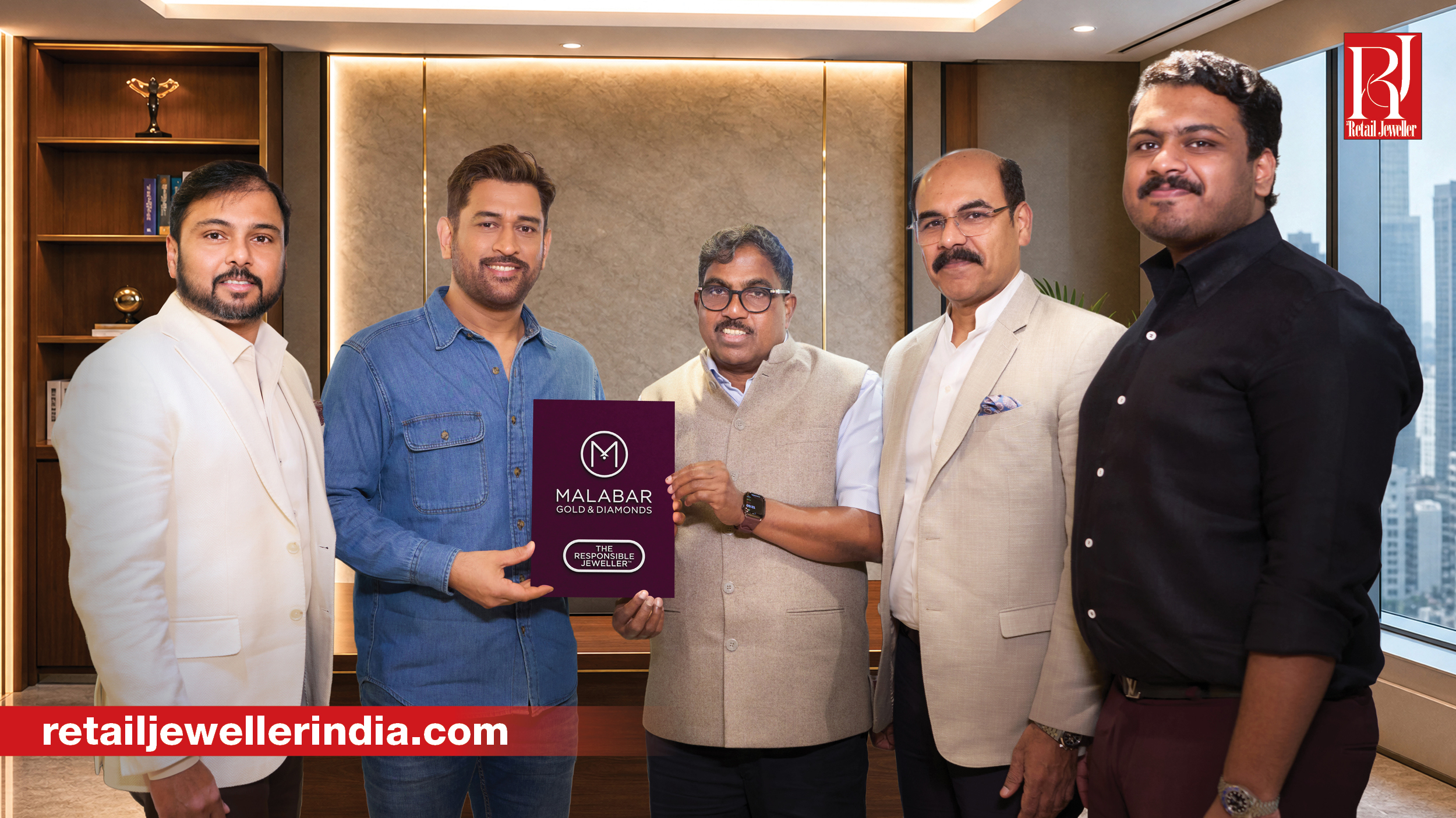 MS Dhoni announced as brand ambassador for Malabar Gold & Diamonds' The Responsible Jeweller philosophy.