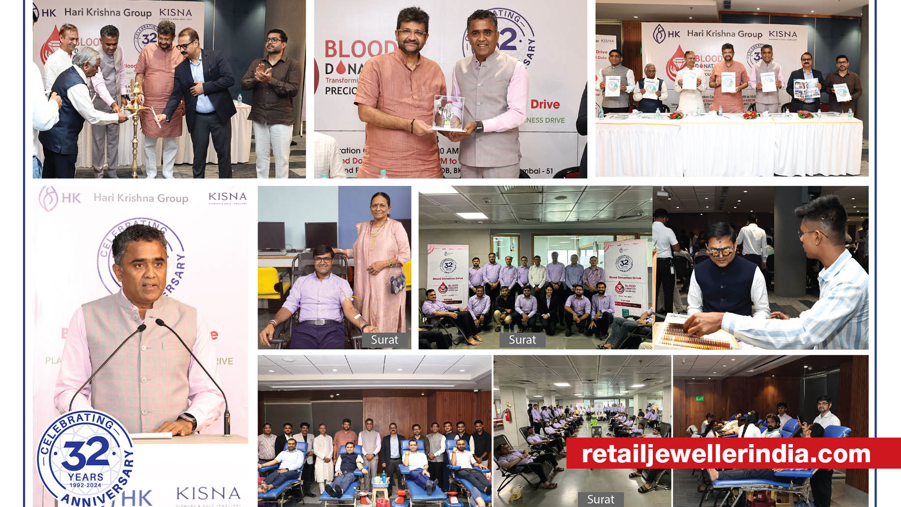 Hari Krishna Exports celebrates 32nd anniversary with blood donation drive 