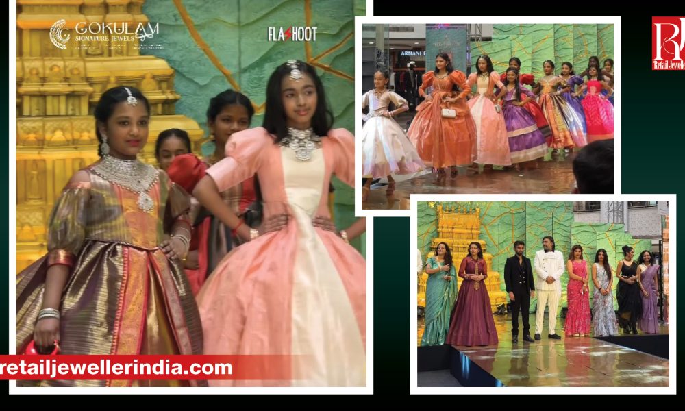 Children wearing Gokulam Signature Jewels jewellery during the Half Scale Fashion League fashion show in Chennai