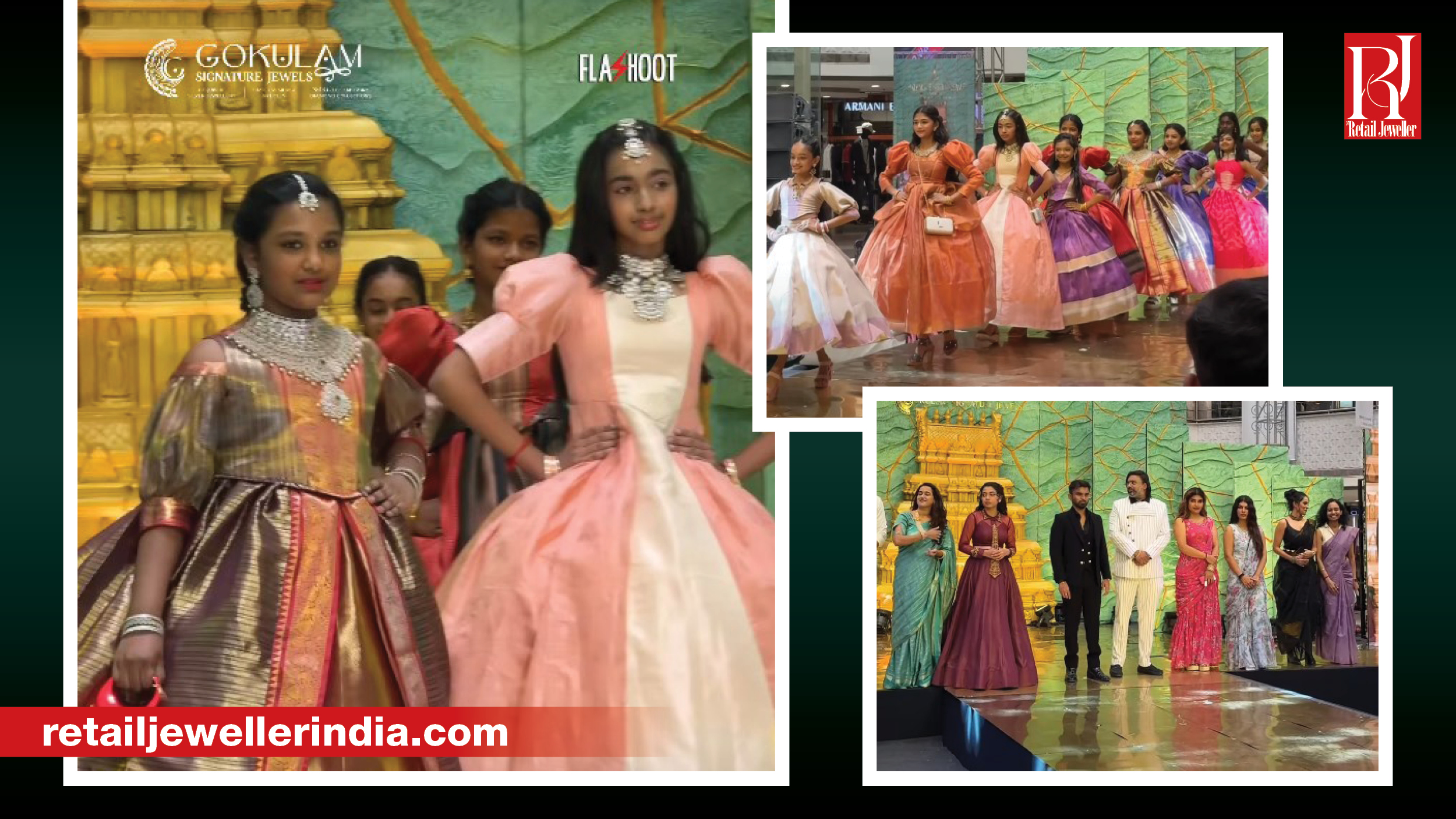 Children wearing Gokulam Signature Jewels jewellery during the Half Scale Fashion League fashion show in Chennai