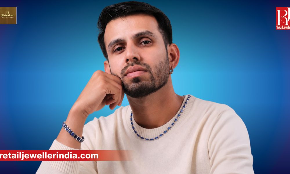 Jitesh Sharma wearing Batukbhai Sons Jewellers' men's jewellery for the Crafted for Precision campaign.