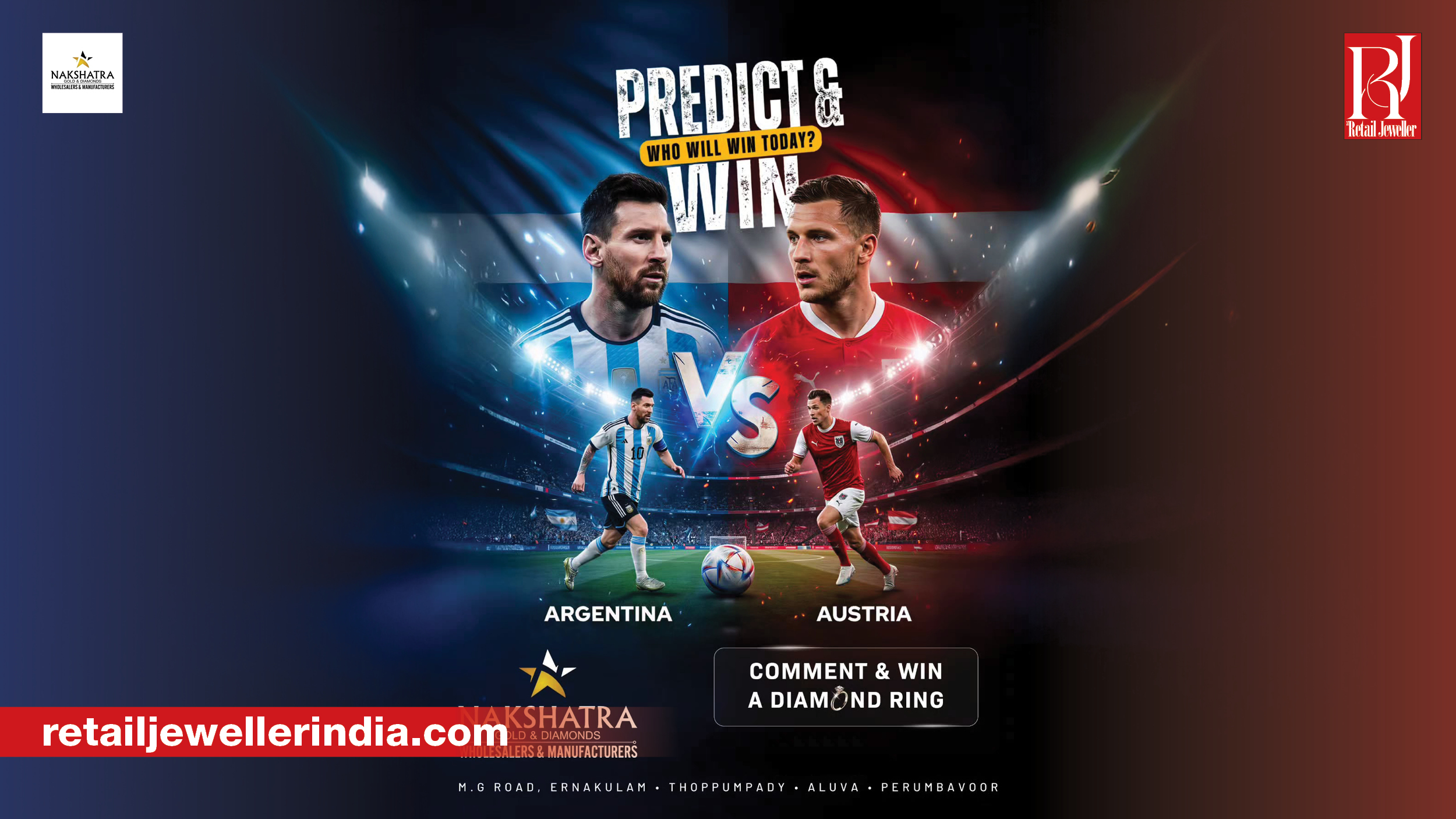 Participants engage with Nakshatra Gold & Diamonds' FIFA Predict & Win football campaign in Kerala.