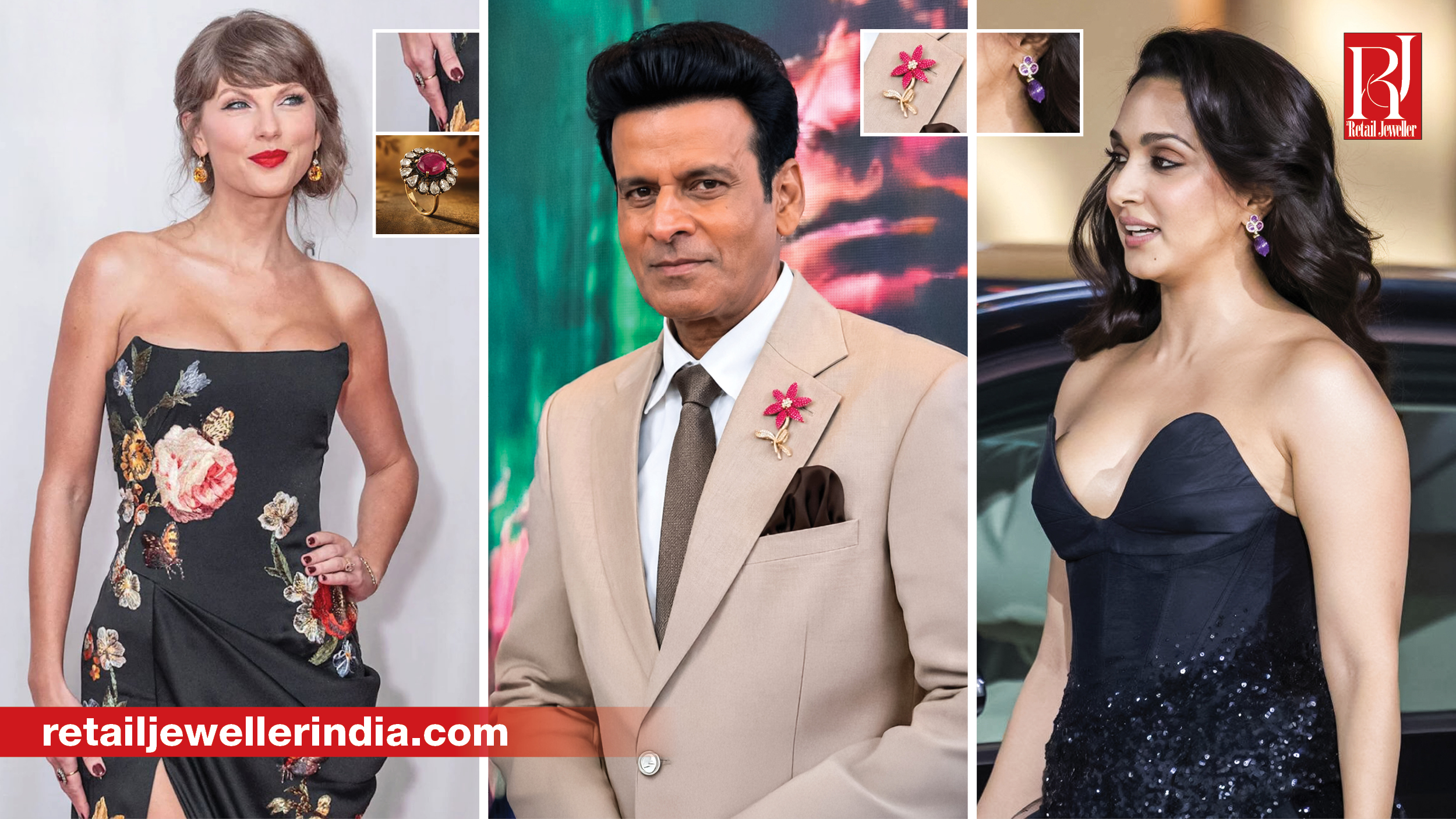 Taylor Swift, Kiara Advani and Bollywood stars showcase Indian jewellery brands at prominent events.