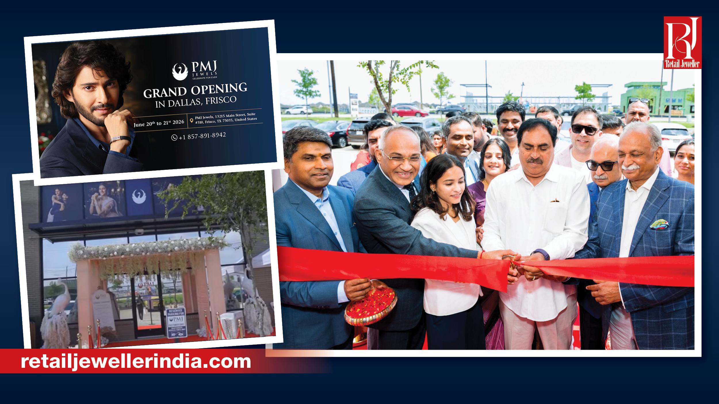 PMJ Jewels inaugurates its first US showroom in Frisco, Texas, with community leaders and guests.