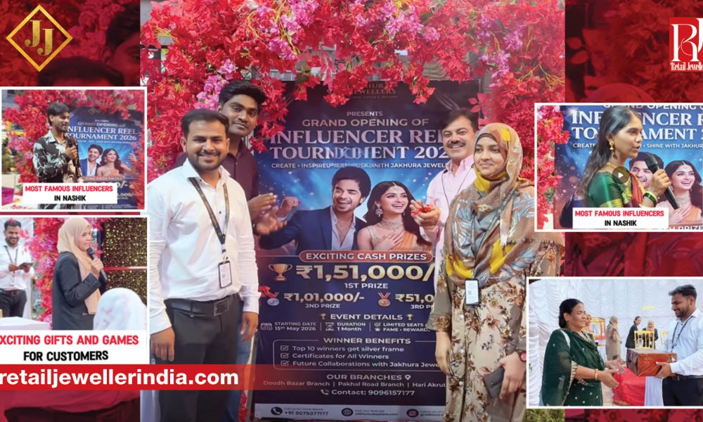 Content creators participate in Jakhura Jewellers' influencer reel tournament across its Nashik stores.