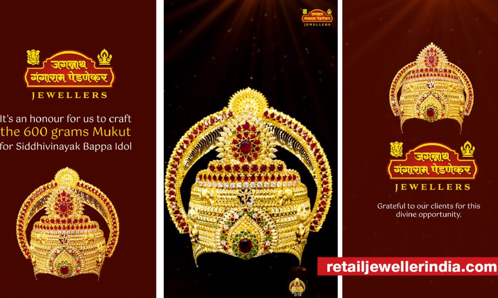 Jagannath Gangaram Pednekar Jewellers crafts 600-gram golden crown for deity at Mumbai’s Siddhivinayak Temple  