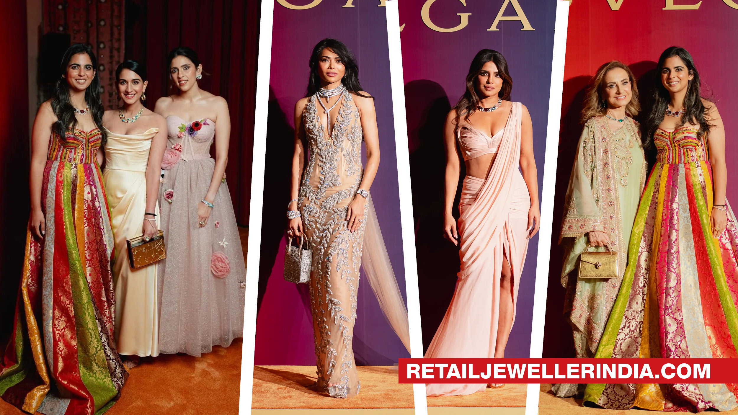 Bulgari’s Holi event at Antilia features select necklaces from its coloured gemstone Heritage collection