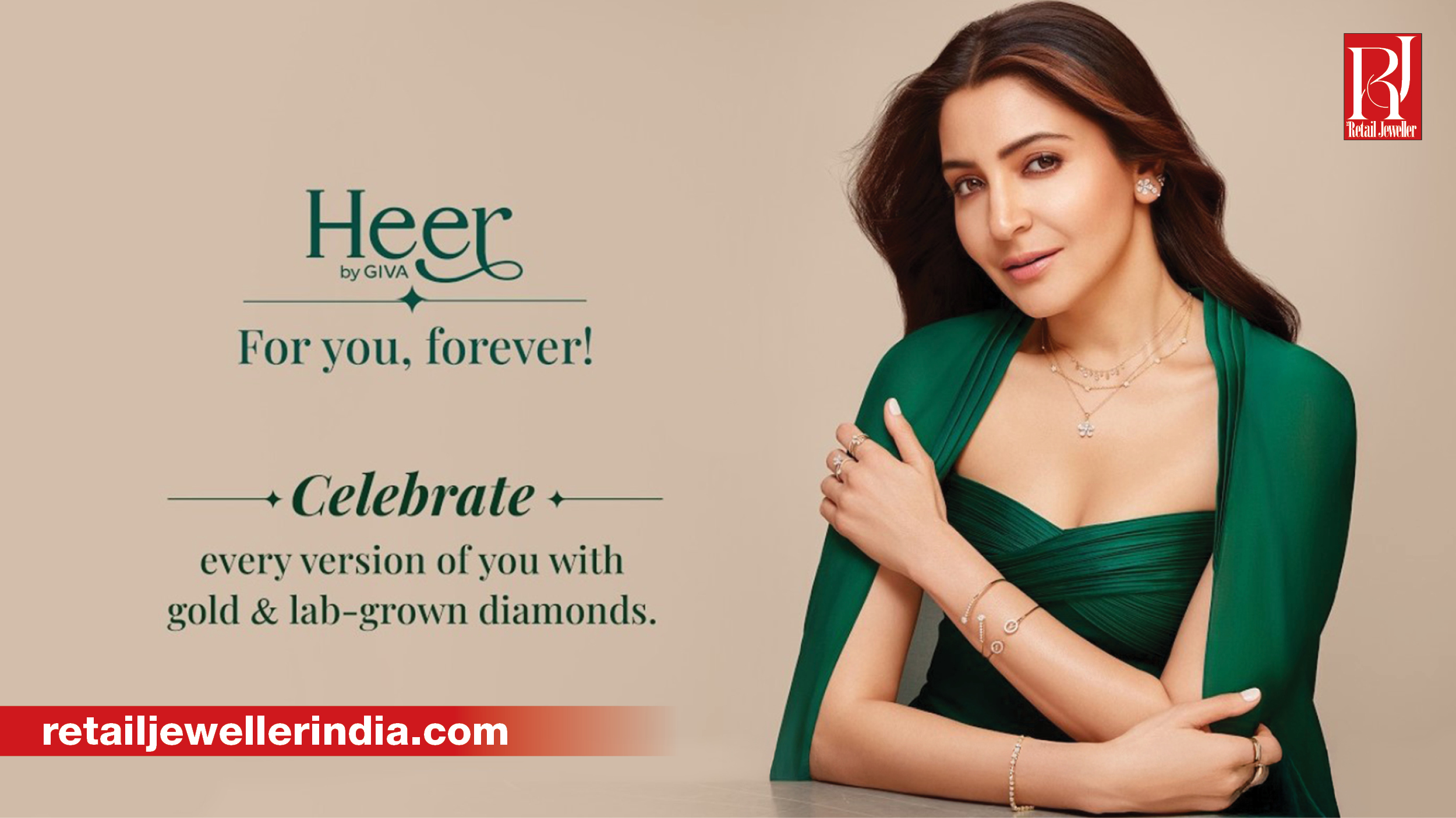 GIVA has announced Anushka Sharma as the face of ‘Heer by GIVA’, its gold and lab-grown diamond jewellery brand, and launched a campaign titled ‘For You, Forever’ with her.