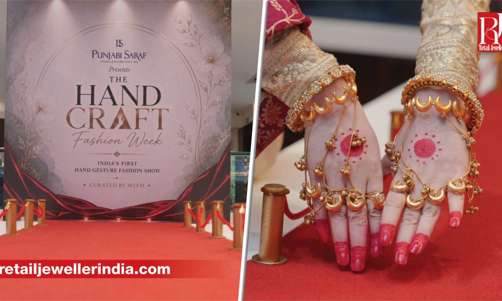 Models showcase hand jewellery during Punjabi Saraf's Hand-Craft Fashion Week in Indore
