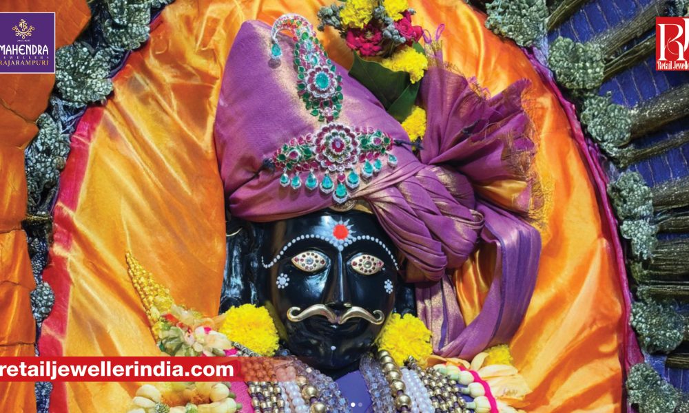 Diamond-studded kalangi created by Mahendra Jewellers for the deity at Shree Jyotiba Temple
