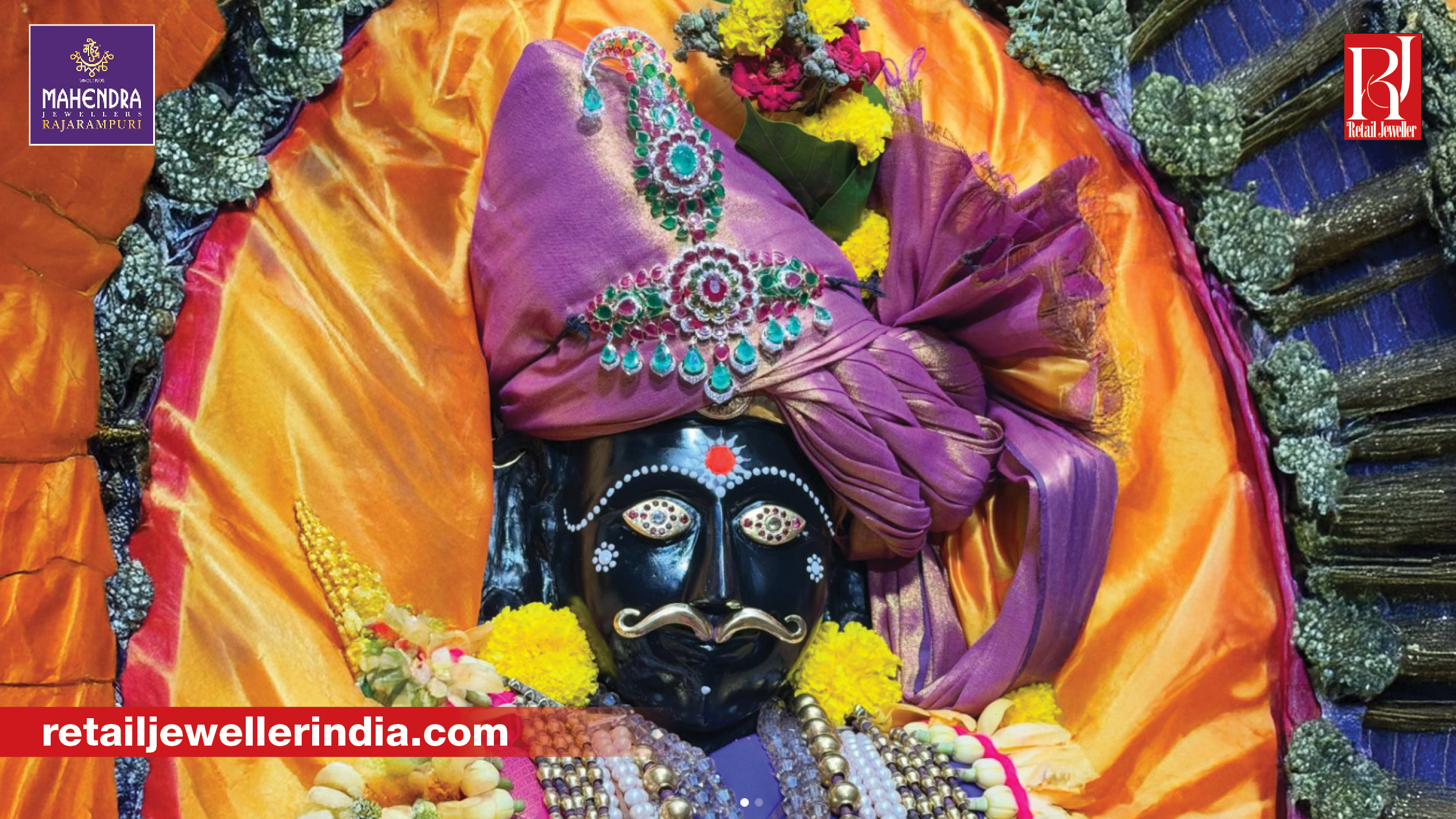 Diamond-studded kalangi created by Mahendra Jewellers for the deity at Shree Jyotiba Temple