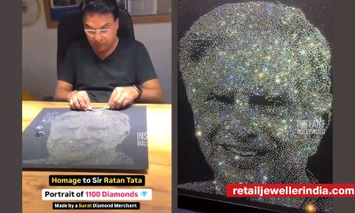 Surat jeweller’s diamond portrait of the late Ratan Tata garners 6 million+ views on Instagram