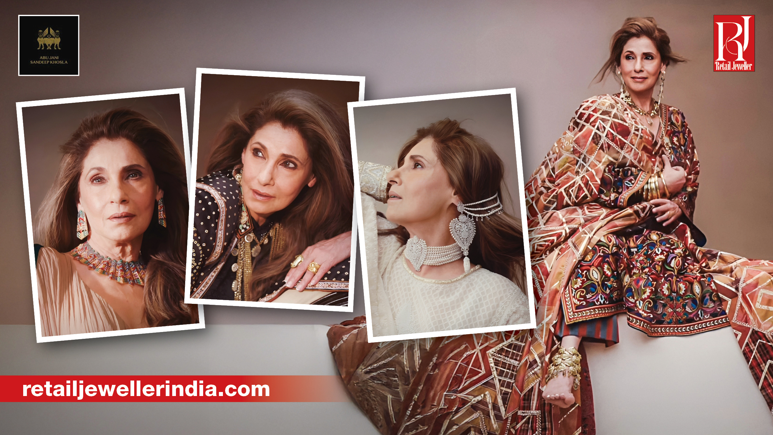 Dimple Kapadia wears Abu Jani Sandeep Khosla’s Iconic Jewels high jewellery collection.